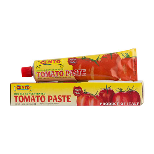 Tubo de pasta de tomate concentrado doble 4.56 oz