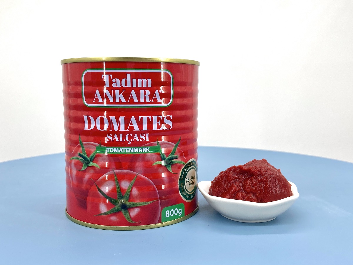 Pasta de tomate enlatada 800g Tapa fácil de abrir Brix 28-30%